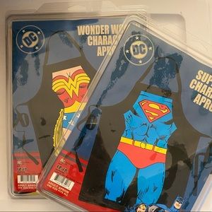Superman and Wonder Woman apron. New In Package!